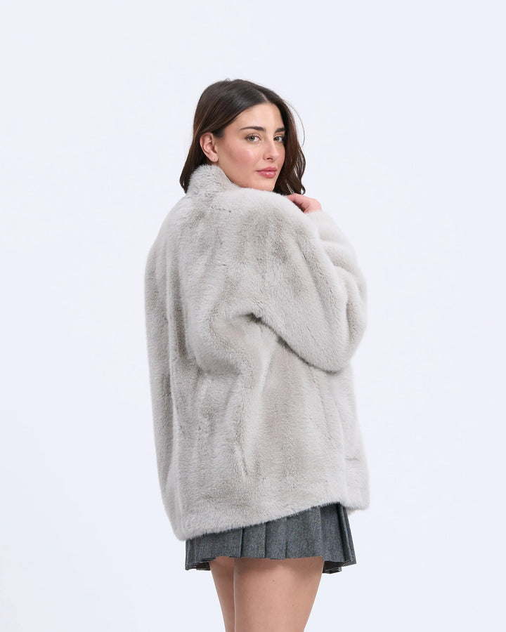 An image of a   3654Q Faux Fur Jacket by  Mirra Masa