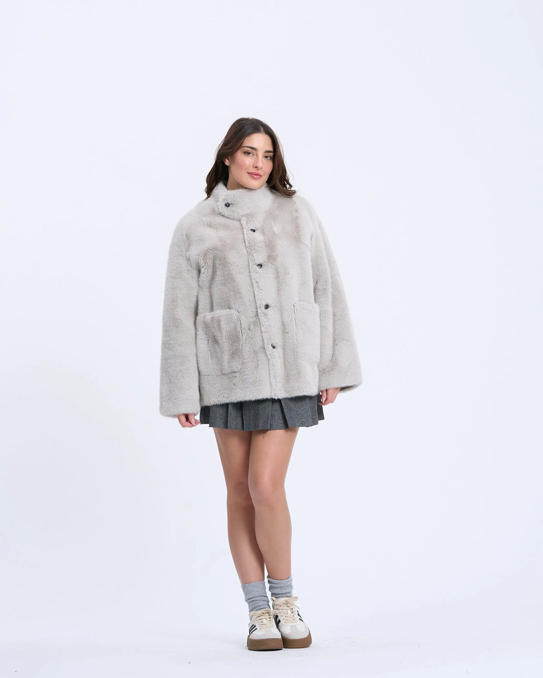 An image of a   3654Q Faux Fur Jacket by  Mirra Masa