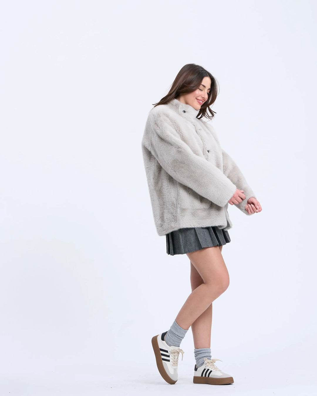 An image of a   3654Q Faux Fur Jacket by  Mirra Masa