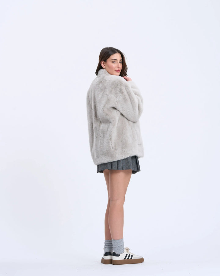 An image of a   3654Q Faux Fur Jacket by  Mirra Masa