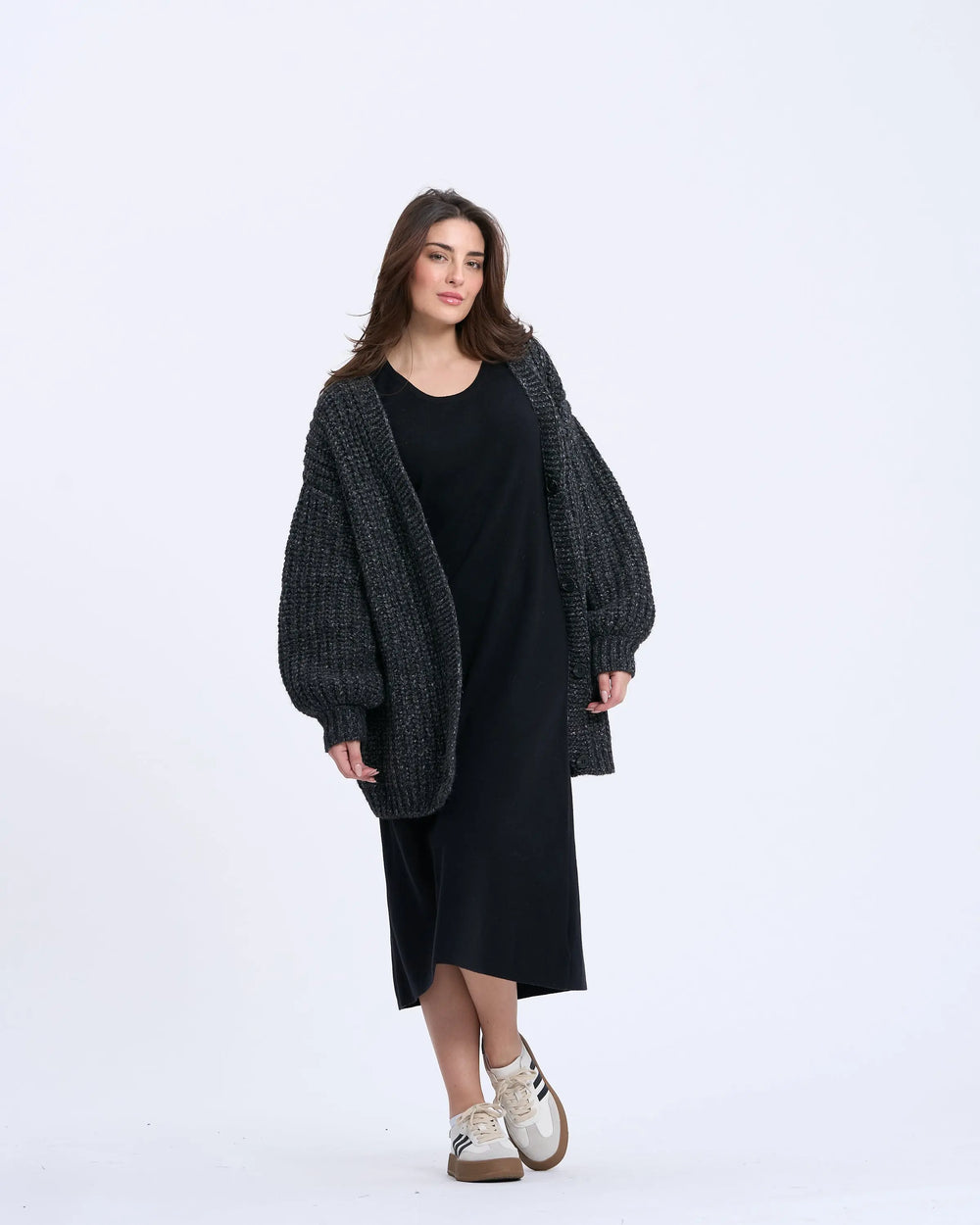 An image of a   4064Q Oversized Comfort Cardigan by  Mirra Masa