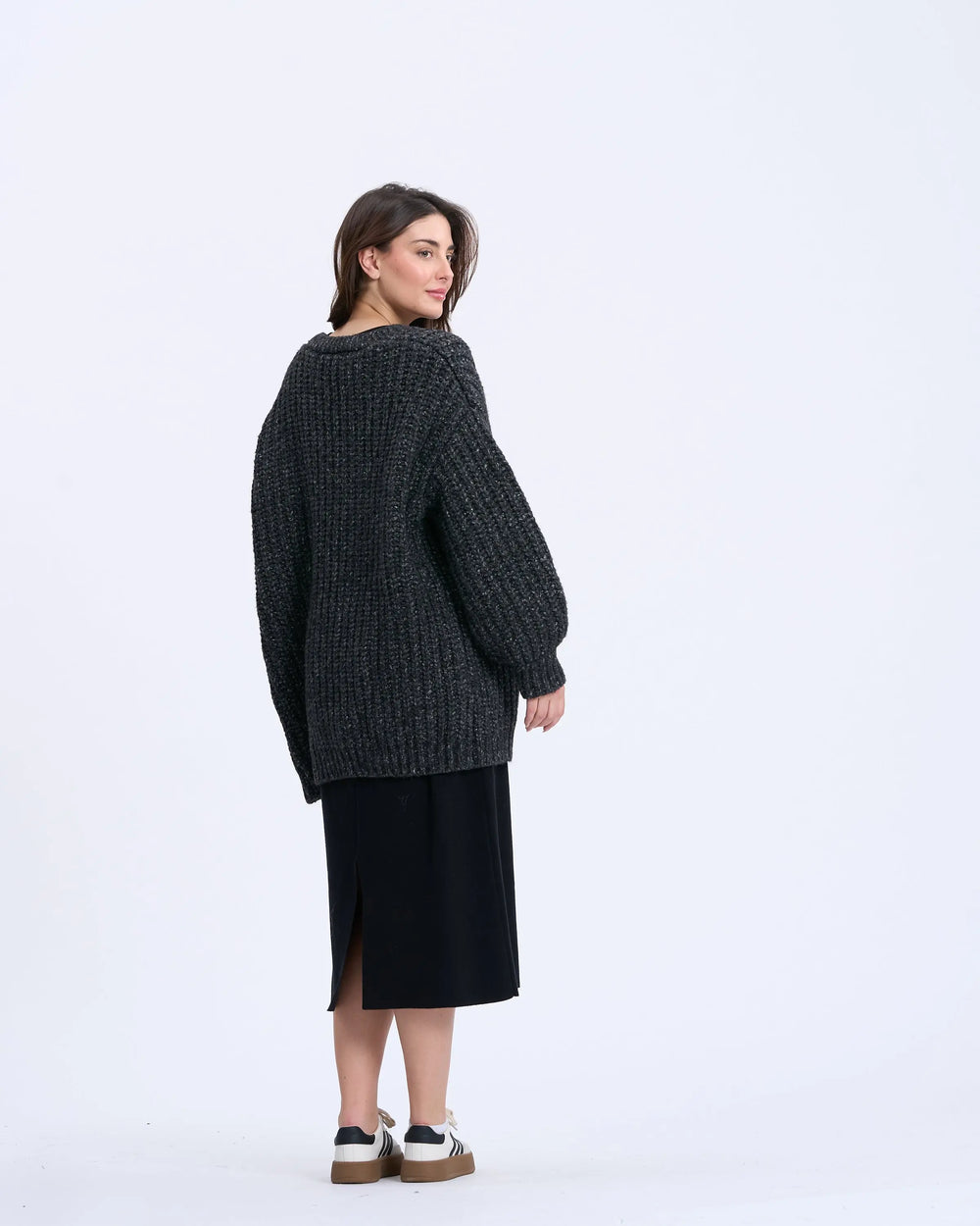An image of a   4064Q Oversized Comfort Cardigan by  Mirra Masa