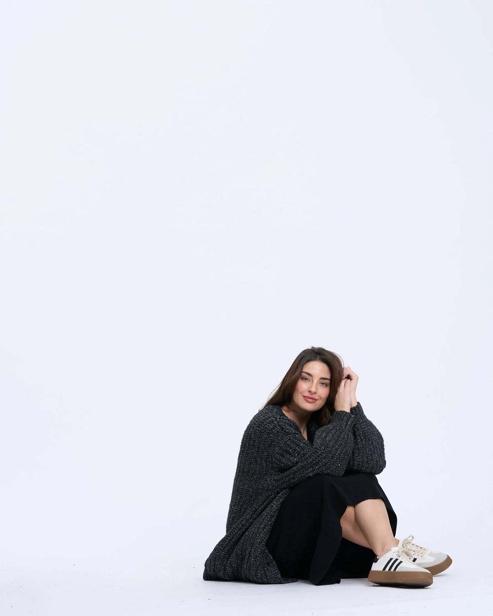 An image of a   4064Q Oversized Comfort Cardigan by  Mirra Masa