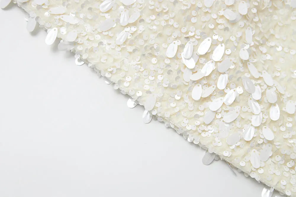An image of a   40763 Sequin Mini Skirt by  Mirra Masa