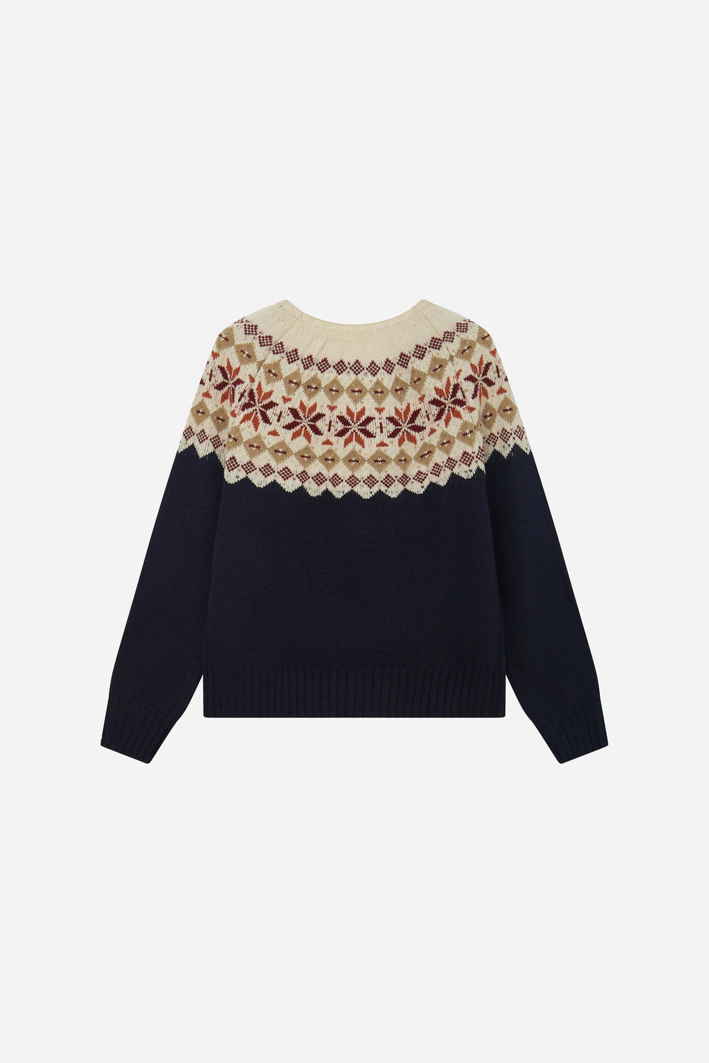 An image of a   41046 Nordic Pattern Crew Neck Knit by  Mirra Masa