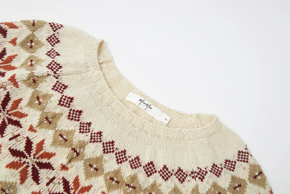 An image of a   41046 Nordic Pattern Crew Neck Knit by  Mirra Masa