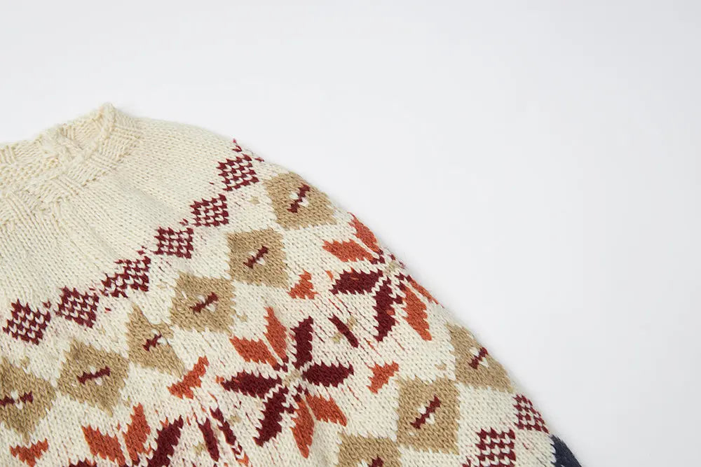 An image of a   41046 Nordic Pattern Crew Neck Knit by  Mirra Masa