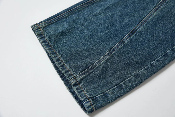 An image of a   4104Q Vintage Wash Flare Denim Jeans by  Mirra Masa