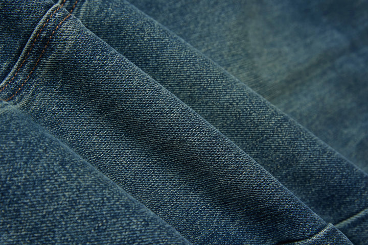 An image of a   4104Q Vintage Wash Flare Denim Jeans by  Mirra Masa