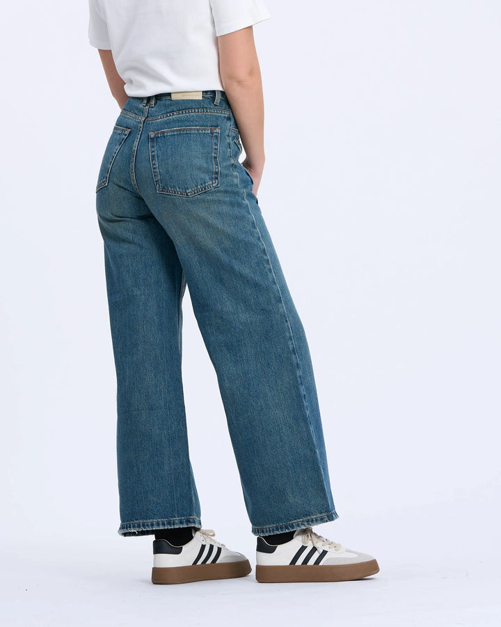 An image of a   4104Q Vintage Wash Flare Denim Jeans by  Mirra Masa