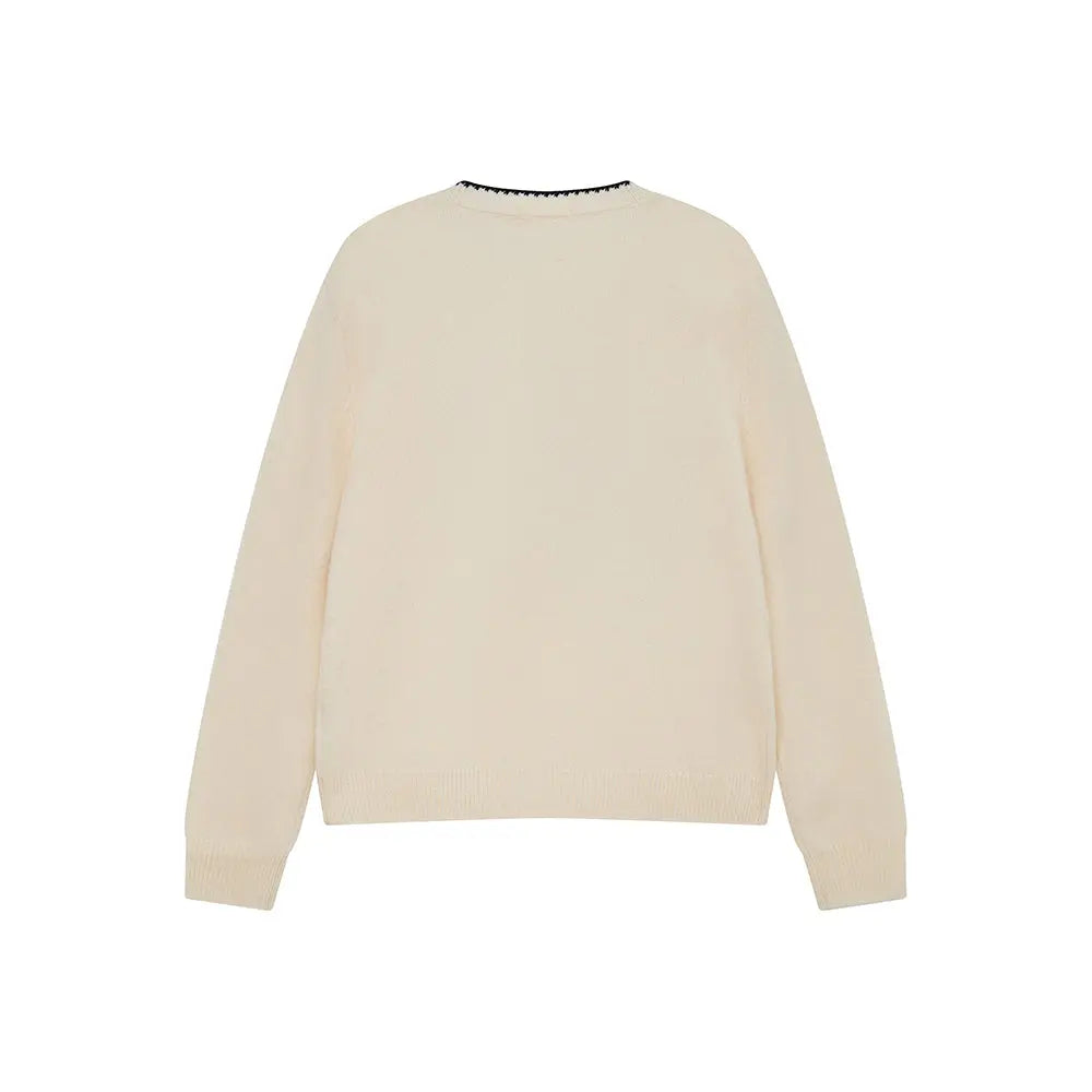 An image of a   41093 Kitten Crewneck Wool Sweater by  Mirra Masa