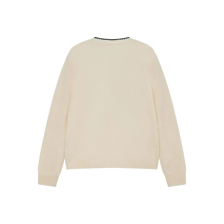 An image of a   41093 Kitten Crewneck Wool Sweater by  Mirra Masa