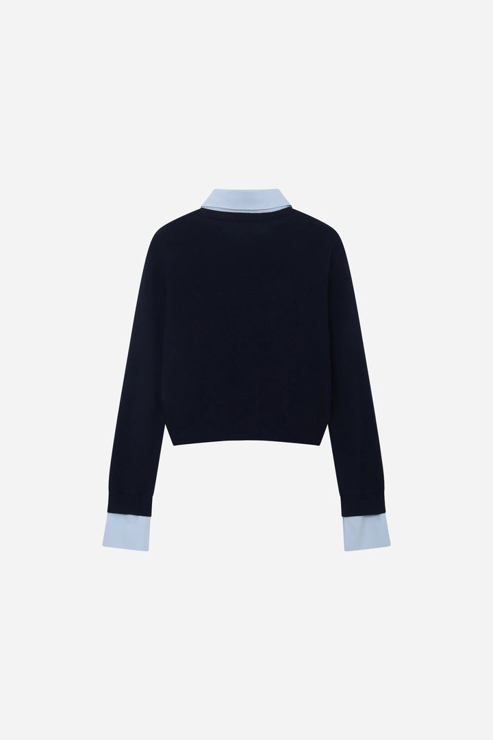 An image of a   41097 Collared Layering Sweater by  Mirra Masa
