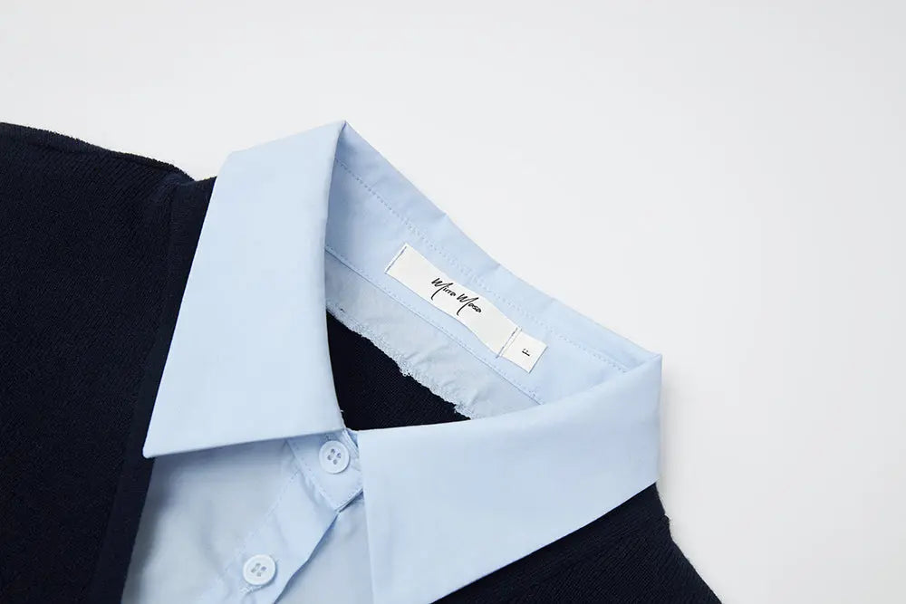 An image of a   41097 Collared Layering Sweater by  Mirra Masa