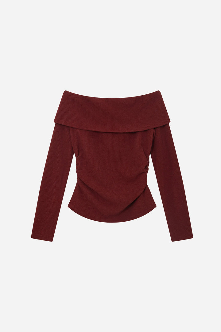 An image of a   41103 Holiday Bow Off Shoulder Top by  Mirra Masa