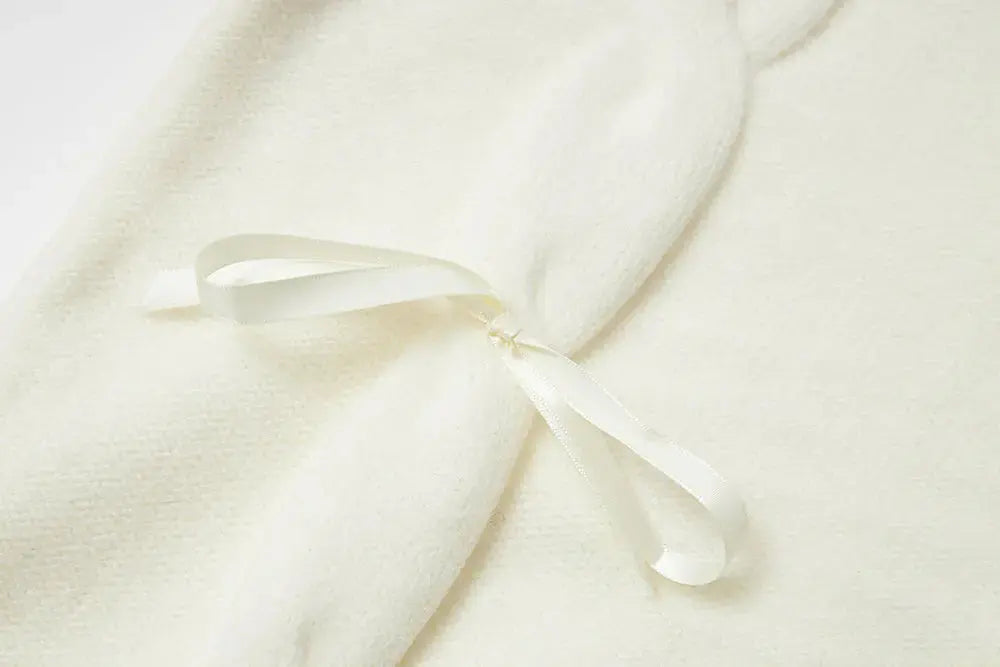 An image of a   41117 Lace Trim V-Neck Cable Sweater by  Mirra Masa