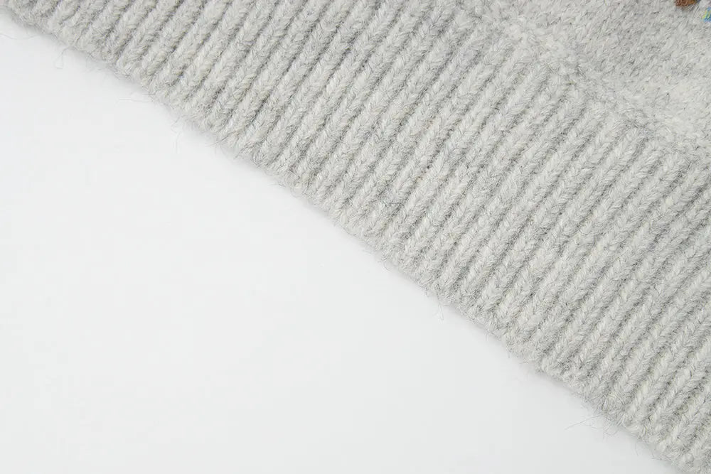 An image of a   41163 Sequined Cable Knit Crewneck Sweater by  Mirra Masa