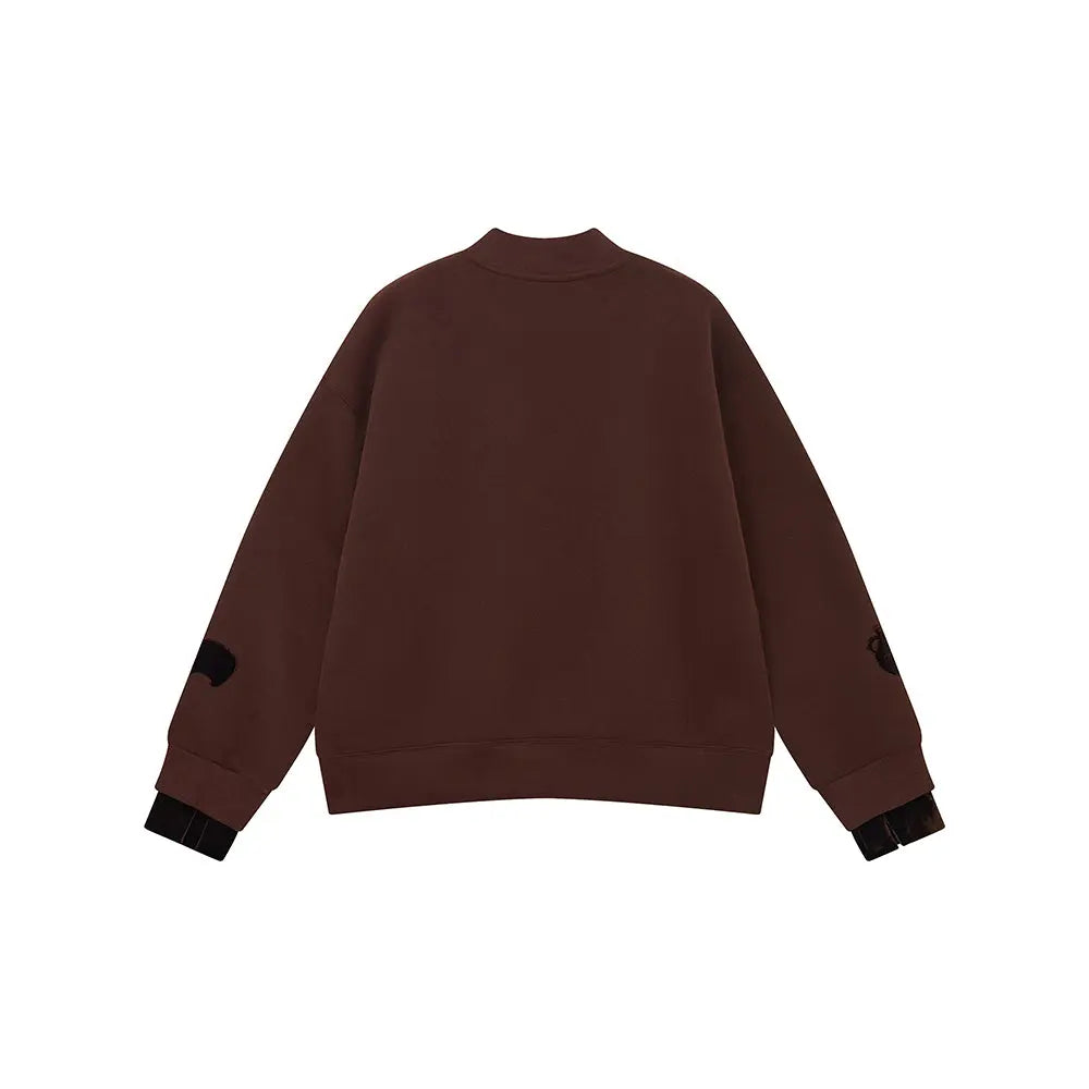 An image of a   41298 Layered and Lined Crewneck Sweatshirt by  Mirra Masa