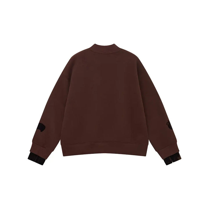 An image of a   41298 Layered and Lined Crewneck Sweatshirt by  Mirra Masa