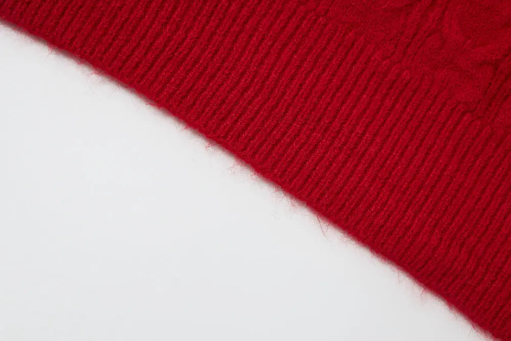 An image of a   41307 Crewneck Cable Knit Sweater by  Mirra Masa