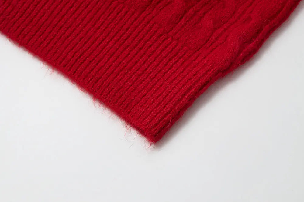 An image of a   41307 Crewneck Cable Knit Sweater by  Mirra Masa