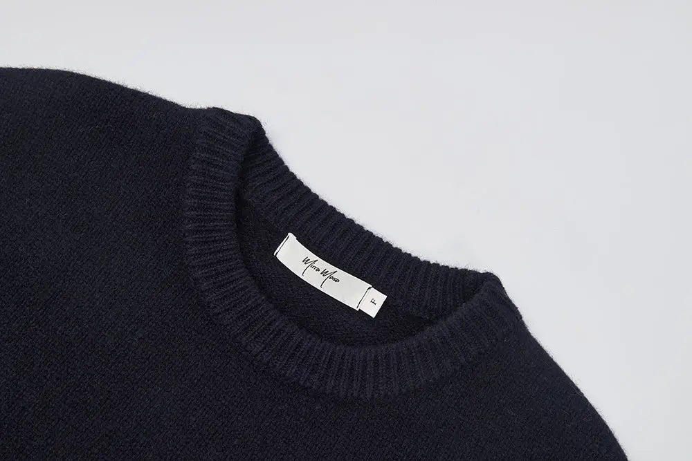 An image of a   41328 Pure Wool Flower Crewneck Sweater by  Mirra Masa