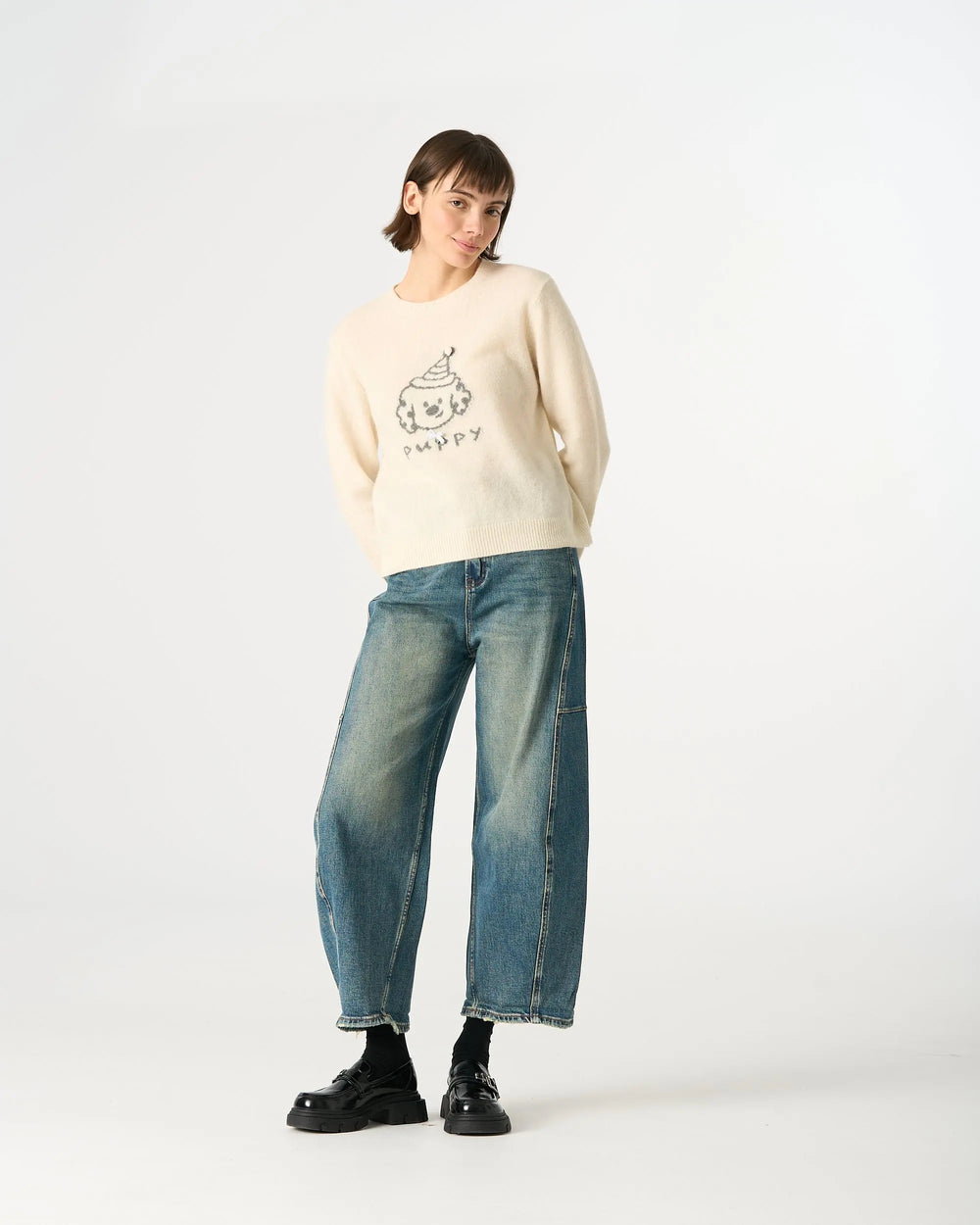 An image of a   41339 Wool Blend Puppy Sweater by  Mirra Masa