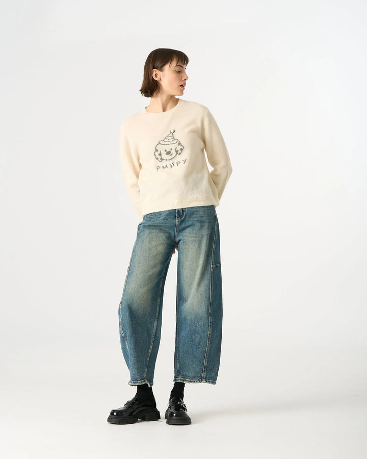 An image of a   41339 Wool Blend Puppy Sweater by  Mirra Masa