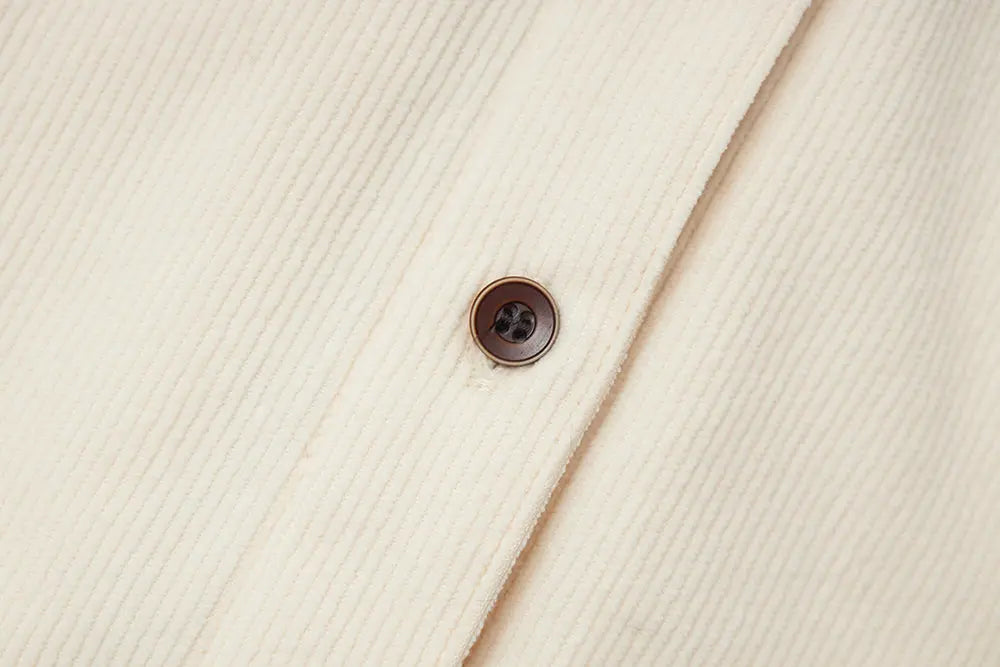 An image of a   41374 Corduroy Overshirt with Pouch Accessory by  Mirra Masa