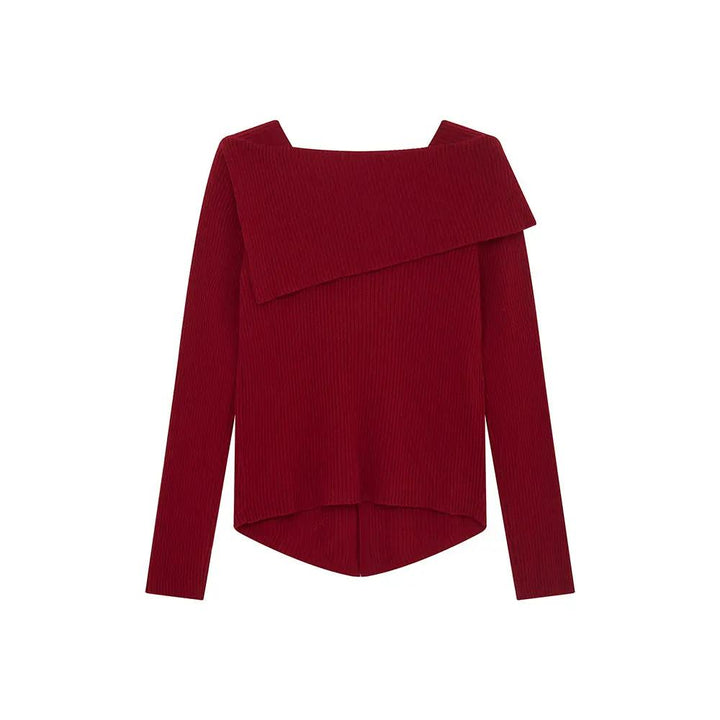 An image of a   41621 Soft Line Ribbed Wool Top by  Mirra Masa