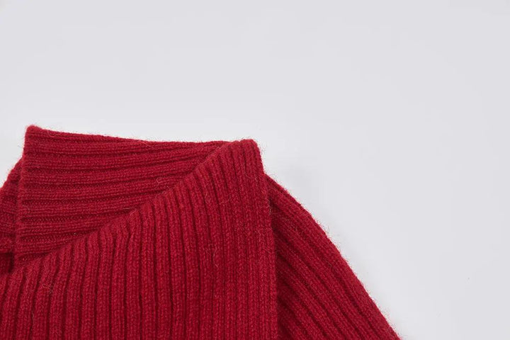 An image of a   41621 Soft Line Ribbed Wool Top by  Mirra Masa