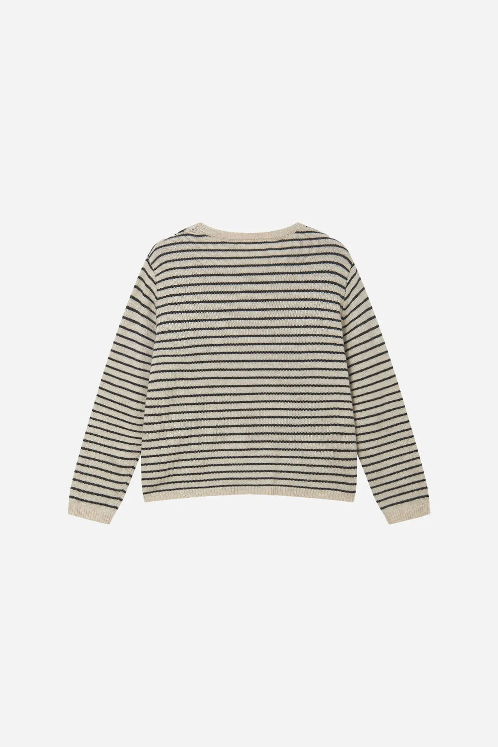 An image of a   41662 Striped Crewneck Sweater by  Mirra Masa