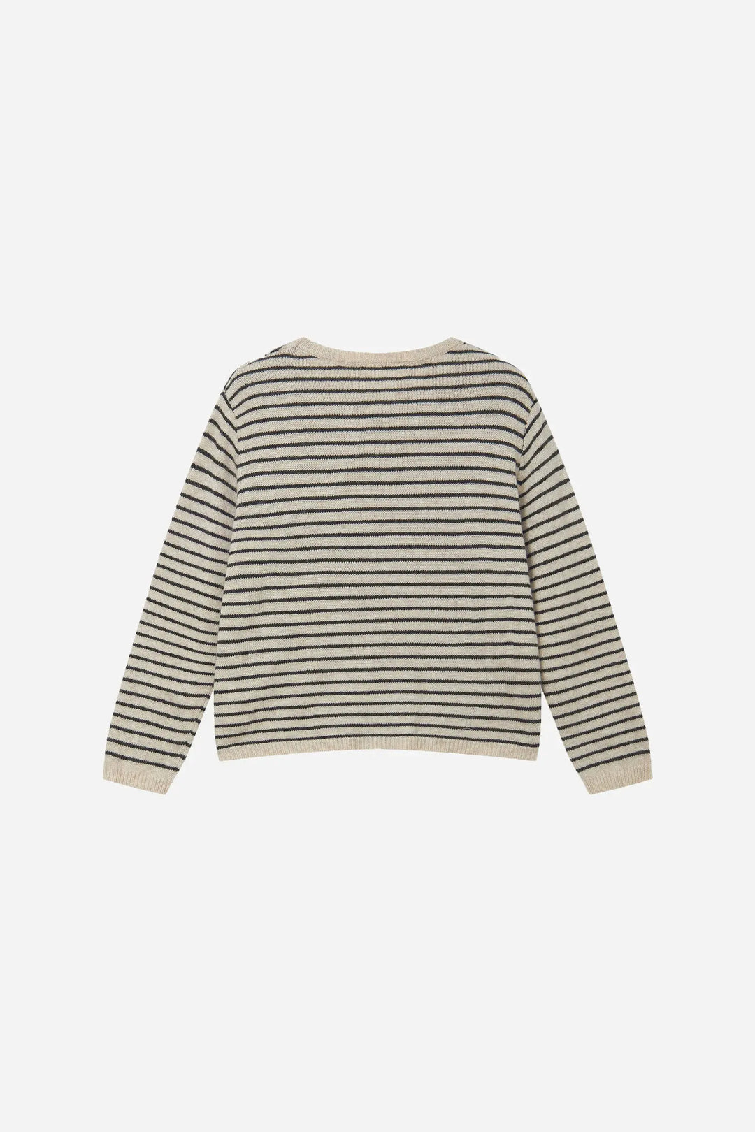 An image of a   41662 Striped Crewneck Sweater by  Mirra Masa