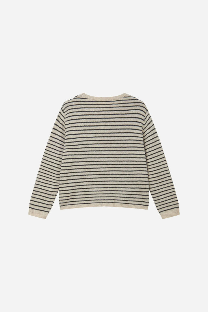 An image of a   41662 Striped Crewneck Sweater by  Mirra Masa