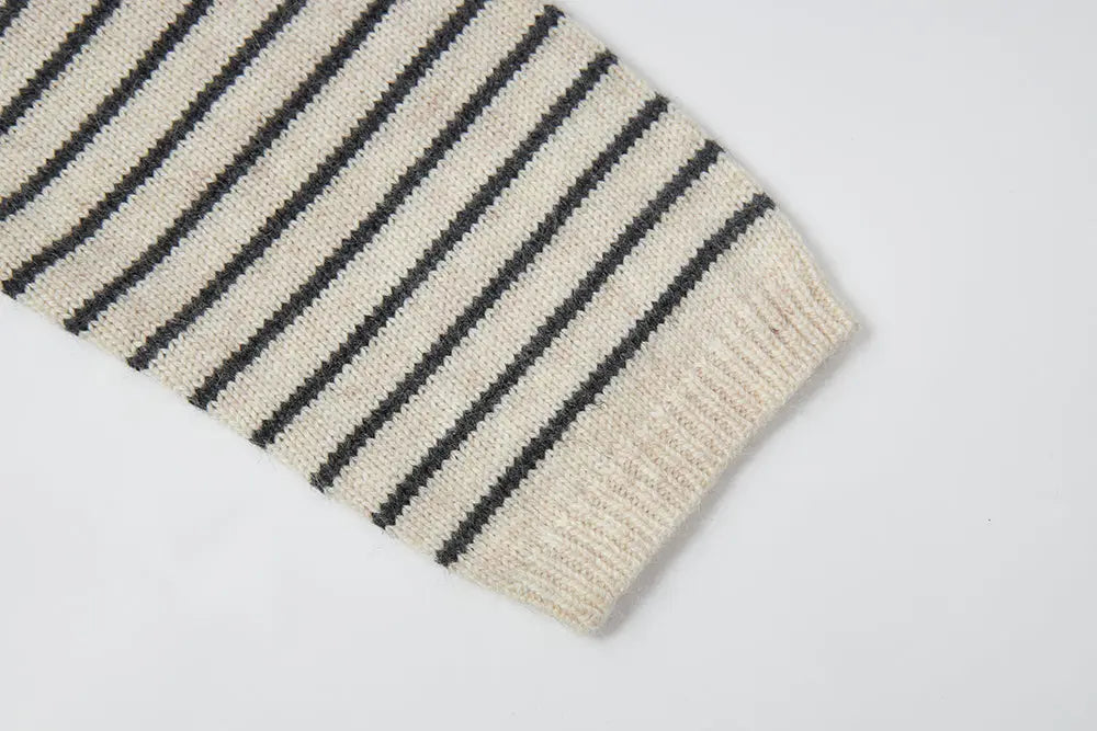 An image of a   41662 Striped Crewneck Sweater by  Mirra Masa