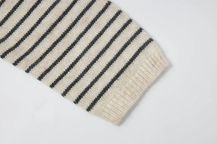 An image of a   41662 Striped Crewneck Sweater by  Mirra Masa