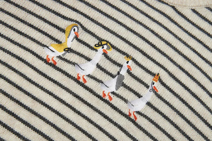 An image of a   41662 Striped Crewneck Sweater by  Mirra Masa