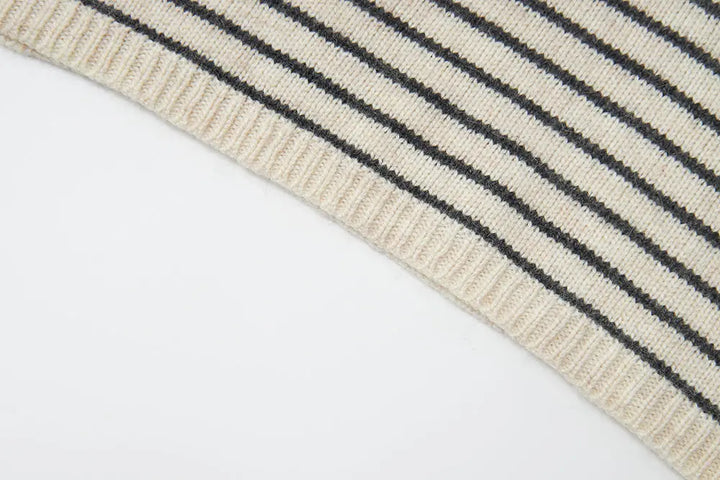 An image of a   41662 Striped Crewneck Sweater by  Mirra Masa