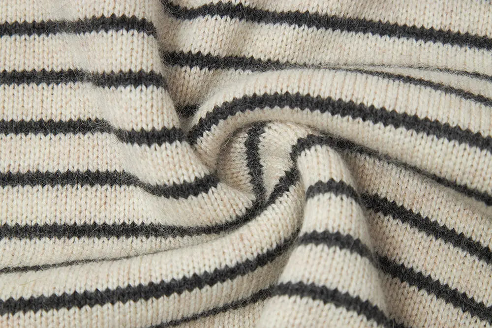 An image of a   41662 Striped Crewneck Sweater by  Mirra Masa