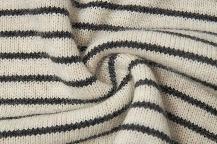 An image of a   41662 Striped Crewneck Sweater by  Mirra Masa