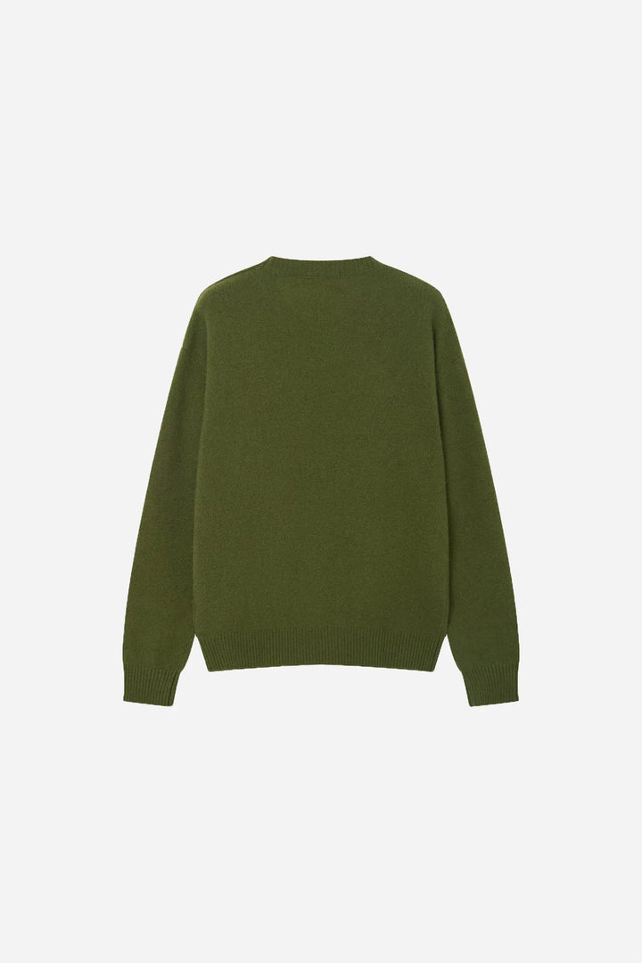 An image of a   41836 Crewneck Wool Sweater with Bow by  Mirra Masa