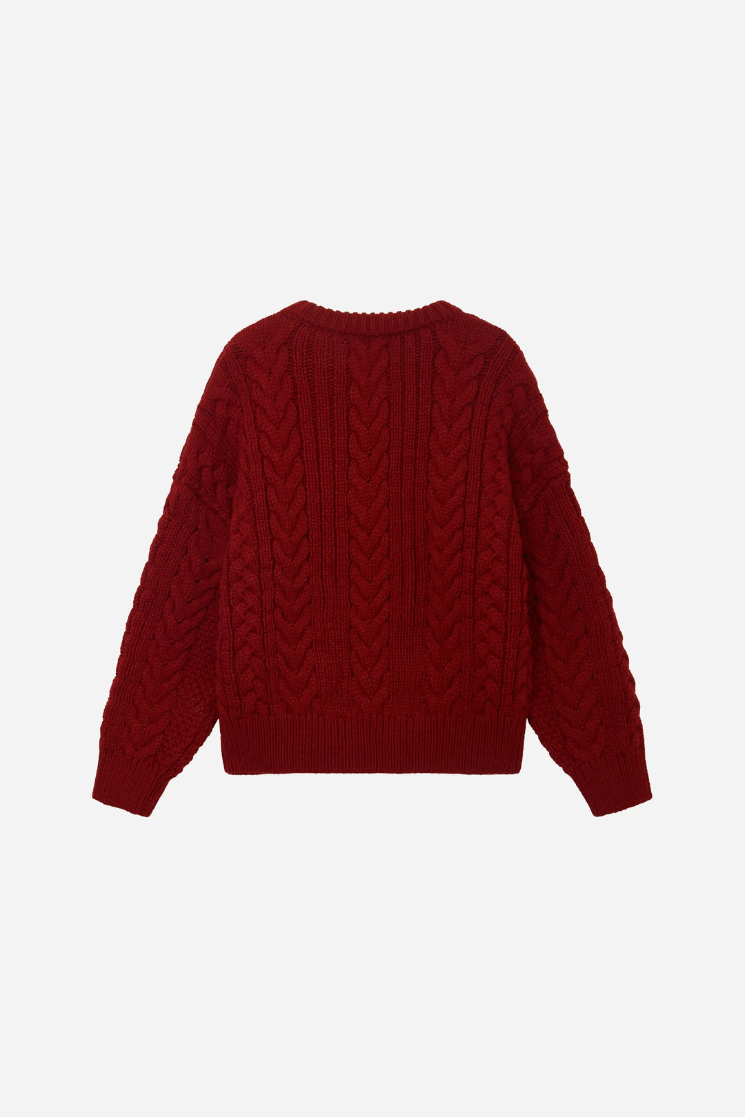 An image of a   41948 Loose Fit Cable Knit Sweater by  Mirra Masa
