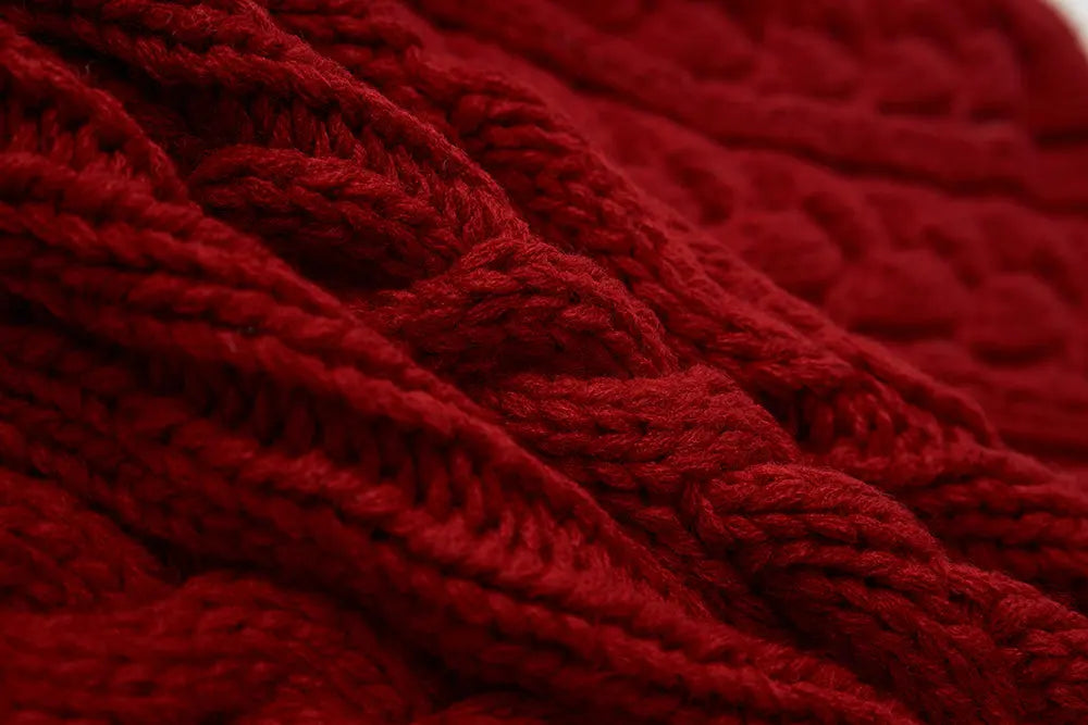 An image of a   41948 Loose Fit Cable Knit Sweater by  Mirra Masa
