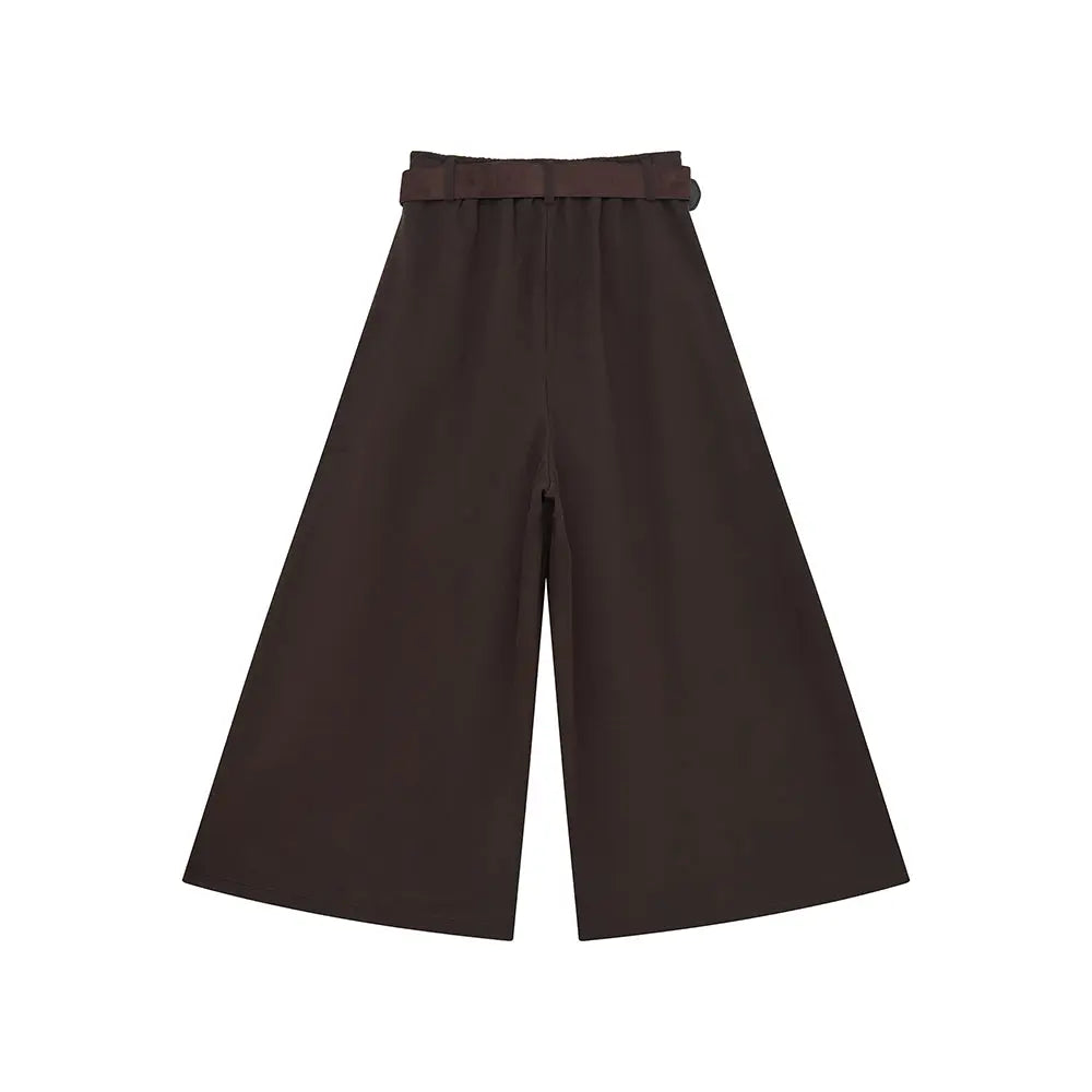 An image of a   42670 Flared Dress Pants with Belts by  Mirra Masa