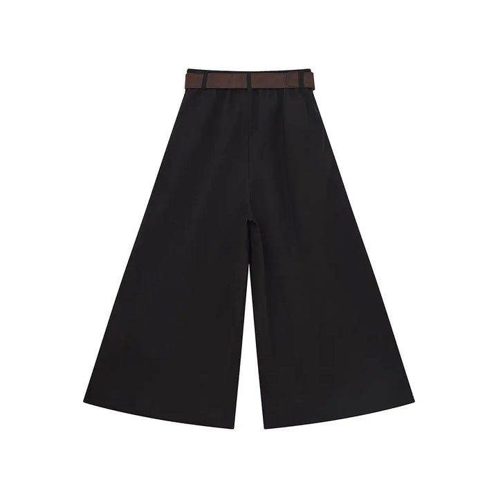 An image of a   42670 Flared Dress Pants with Belts by  Mirra Masa