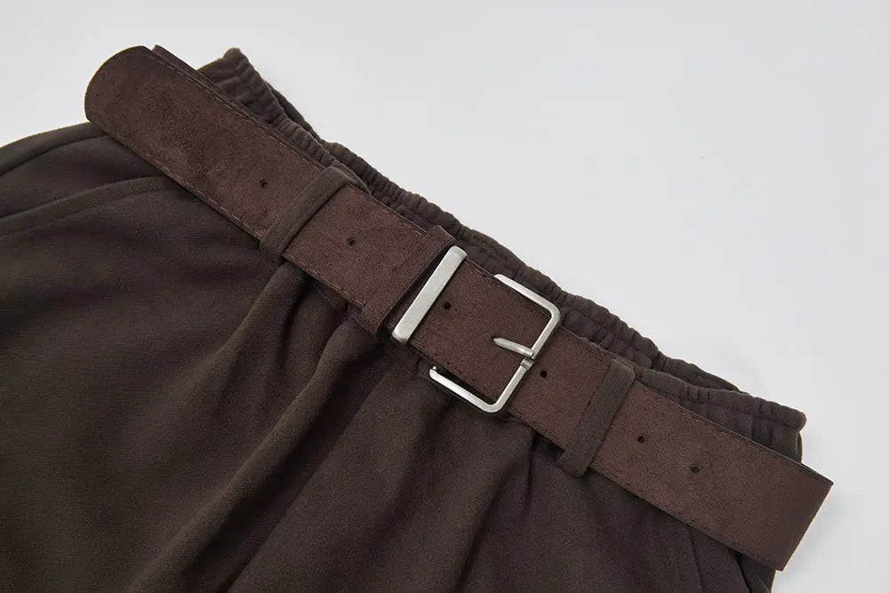An image of a   42670 Flared Dress Pants with Belts by  Mirra Masa