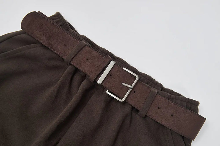 An image of a   42670 Flared Dress Pants with Belts by  Mirra Masa