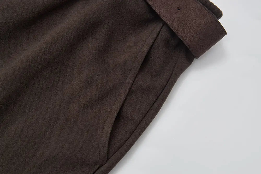 An image of a   42670 Flared Dress Pants with Belts by  Mirra Masa