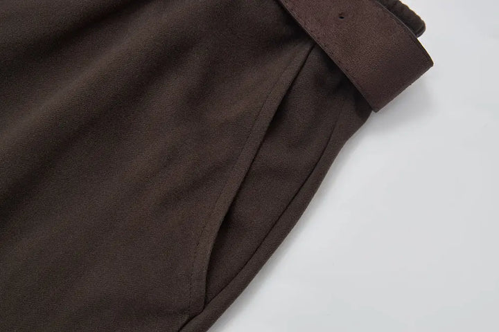 An image of a   42670 Flared Dress Pants with Belts by  Mirra Masa