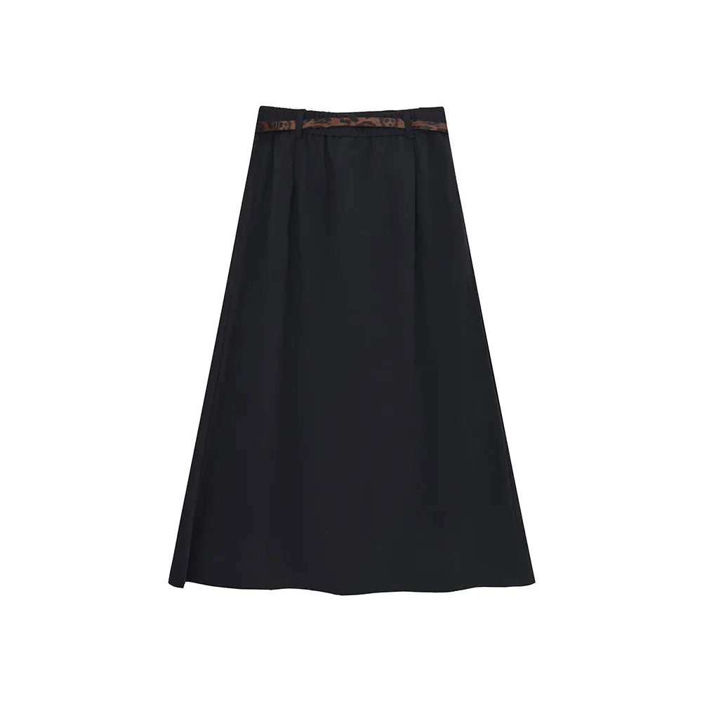 An image of a   42792 Pleated Midi Skirt with Belts by  Mirra Masa